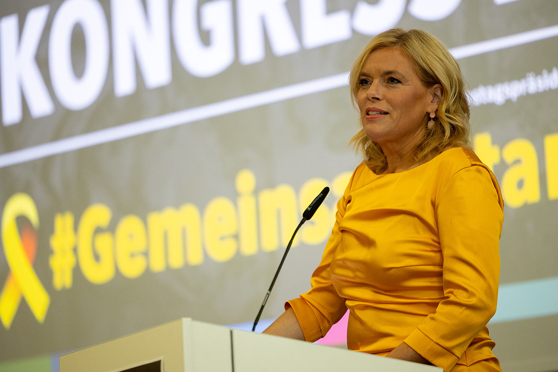 Bundestagspräsidentin Julia Klöckner, Schirmherrin des Veteranenkongresses. Foto: DBwV/Yann Bombeke 