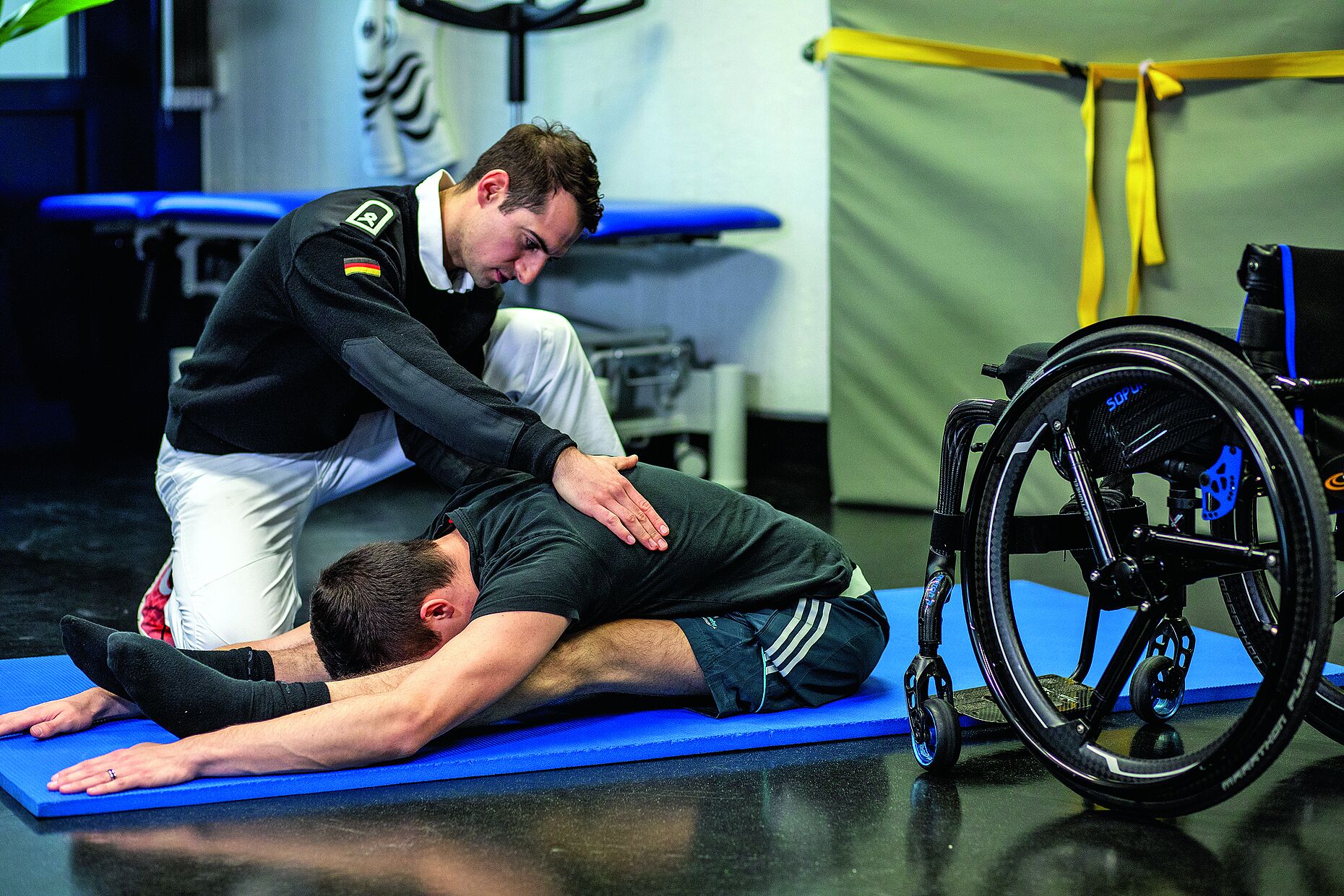 Die medizinische Rehabilitation am Zentrum für Sportmedizin der Bundeswehr in Warendorf ist ein wichtiger Teil des Konzeptes Team Respekt. Foto: Bundeswehr/Andreas Schindler