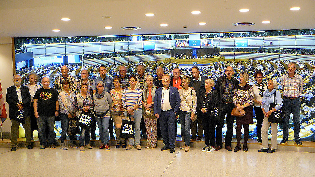 Informierten sich zur Arbeit des Europäischen Parlaments: Angehörige der KERH Ruhrgebiet. Foto: KERH Ruhrgebiet
