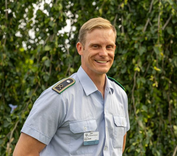 Hauptfeldwebel Niklas Olhöft möchte einmal die Tätigkeiten in seiner Kameradschaft übernehmen. Foto: DBwV/Sarina Flachsmeier