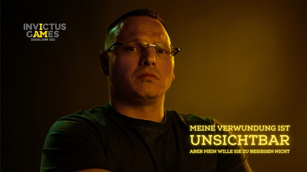 Jens (ehemaliger Gruppenführer bei den Fallschirmjägern) ist Teil des deutschen Teams bei den Invictus Games und Teil der Kampagne „Unsichtbare Verwundung“. Foto: Invictus Games 