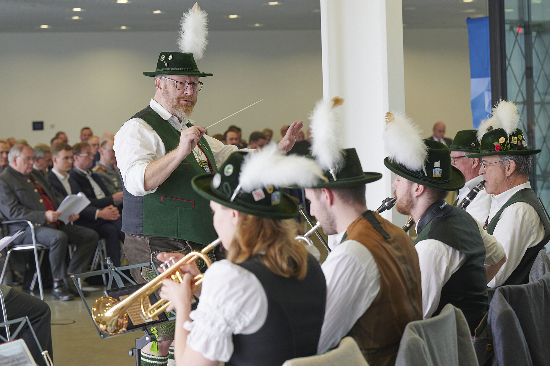 Dank galt dem Musikverein Harmonie Neubiberg für die großartige musikalische Begleitung des Jahresempfangs. Foto: IK