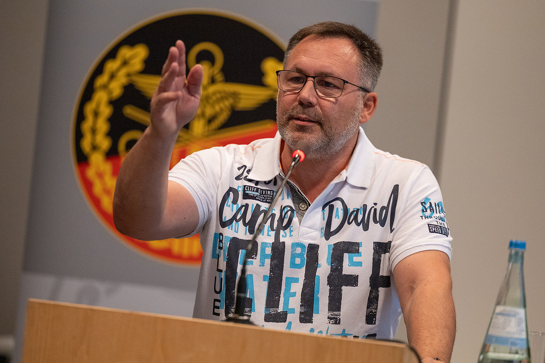 TRAI Bernd Kaufmann blickte auf die Personalrats- und JAV-Wahlen im vergangenen Jahr zurück. Foto: DBwV/Yann Bombeke