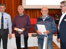 In Wittmund (v.l.n.r.): Oberstabsfeldwebel Oliver Sekuli, Stabsfeldwebel a.D. Ferdinand Kolm, Stabsfeldwebel a.D. Dieter Kleipa und Hauptfeldwebel a.D. Ulrich Peise. Foto: DBwV