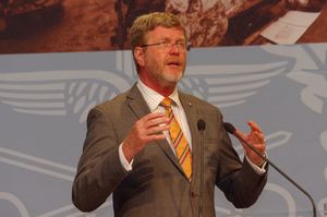 Der Staatsminister der bayerischen Staatskanzlei, Marcel Huber, lobte die Leistungen der Bundeswehr Foto: DBwV/Henning