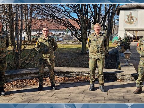 Im TruKa-Vorstand gehören u.a. an Oberstleutnant Thomas Georg Haake (v.l.), Vorsitzender Oberstabsfeldwebel Thomas Leniger, Hauptmann Sven Geiskämper und Hauptfeldwebel Tobias Schmittroth. Foto: TruKa DirZBrdSchBw