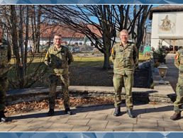 Im TruKa-Vorstand gehören u.a. an Oberstleutnant Thomas Georg Haake (v.l.), Vorsitzender Oberstabsfeldwebel Thomas Leniger, Hauptmann Sven Geiskämper und Hauptfeldwebel Tobias Schmittroth. Foto: TruKa DirZBrdSchBw