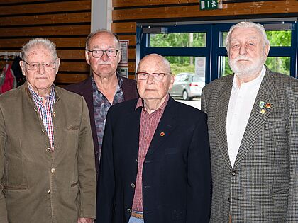 Wolfgang Calvus (von links), Volker Zergiebel, Klaus-Dieter Begemann und Eike Krüger. Foto: DBwV