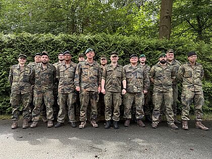 Teilnehmer der Veranstaltung beim Besuchszentrum. Foto: DBwV