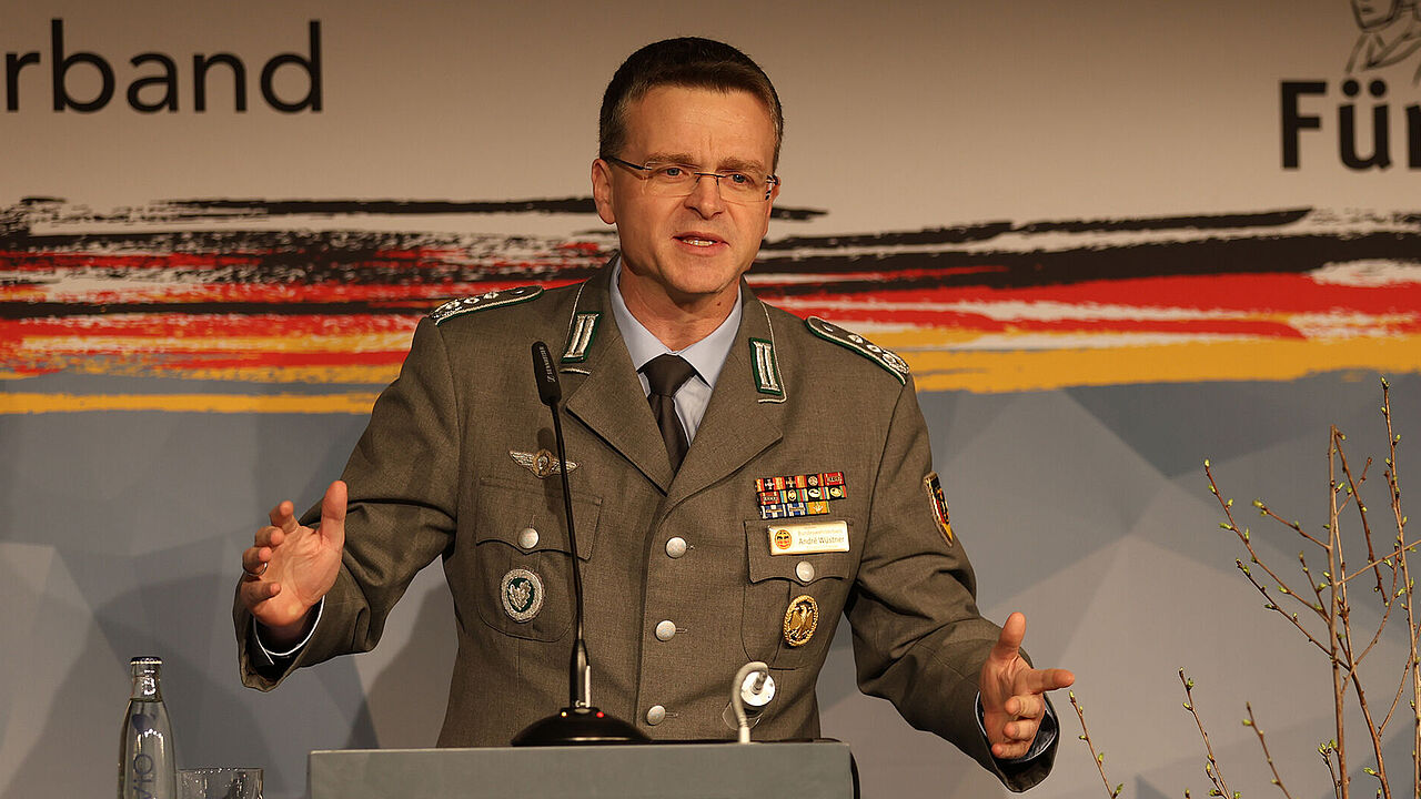 Oberst André Wüstner, Bundesvorsitzender des Deutschen BundeswehrVerbandes. Foto: DBwV/Sarina Flachsmeier