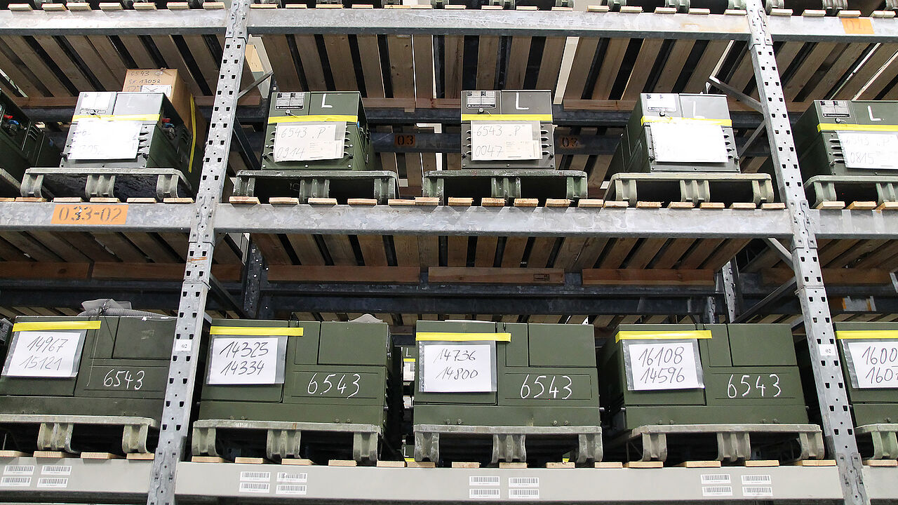 Materiallager der Bundeswehr (Symbolbild). Ein Impfstoff gegen das Corona-Virus könnte in mehreren Kasernen zwischengelagert werden. Foto: DBwV/Uwe Hahn