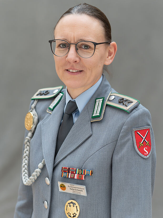 Stabsfeldwebel Katja Schwark ist seit der 22. Hauptversammlung stellvertretende Vorsitzende Heer im DBwV. Foto: DBwV/Mario Firyn