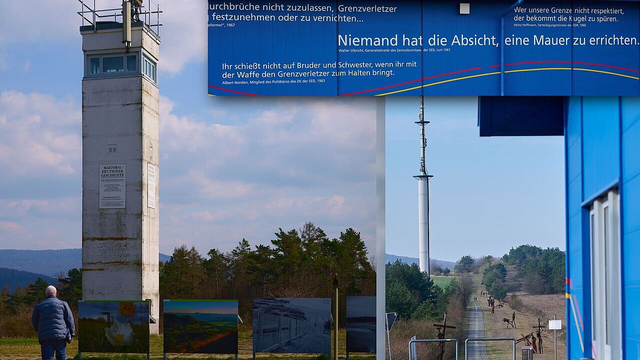 Rückblick auf den Kalten Krieg: Bei der Informationsveranstaltung der Kameradschaft ERH Hammelburg erläuterte Stabsfeldwebel a.D. Thomas Balling die Bedeutung von Point Alpha und des Fulda Gap. Collage: Ingo Kaminsky
