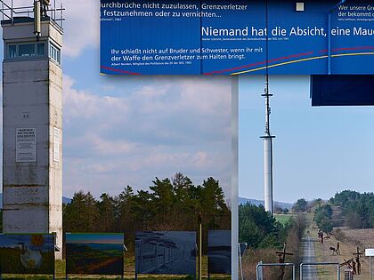 Rückblick auf den Kalten Krieg: Bei der Informationsveranstaltung der Kameradschaft ERH Hammelburg erläuterte Stabsfeldwebel a.D. Thomas Balling die Bedeutung von Point Alpha und des Fulda Gap. Collage: Ingo Kaminsky