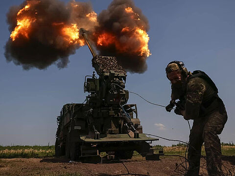 Ukrainische Artillerie im Einsatz: Berichten zufolge soll ein größerer Vorstoßversuch in der Region Saporischschja im Gange sein. Foto: Ukrainische Streitkräfte