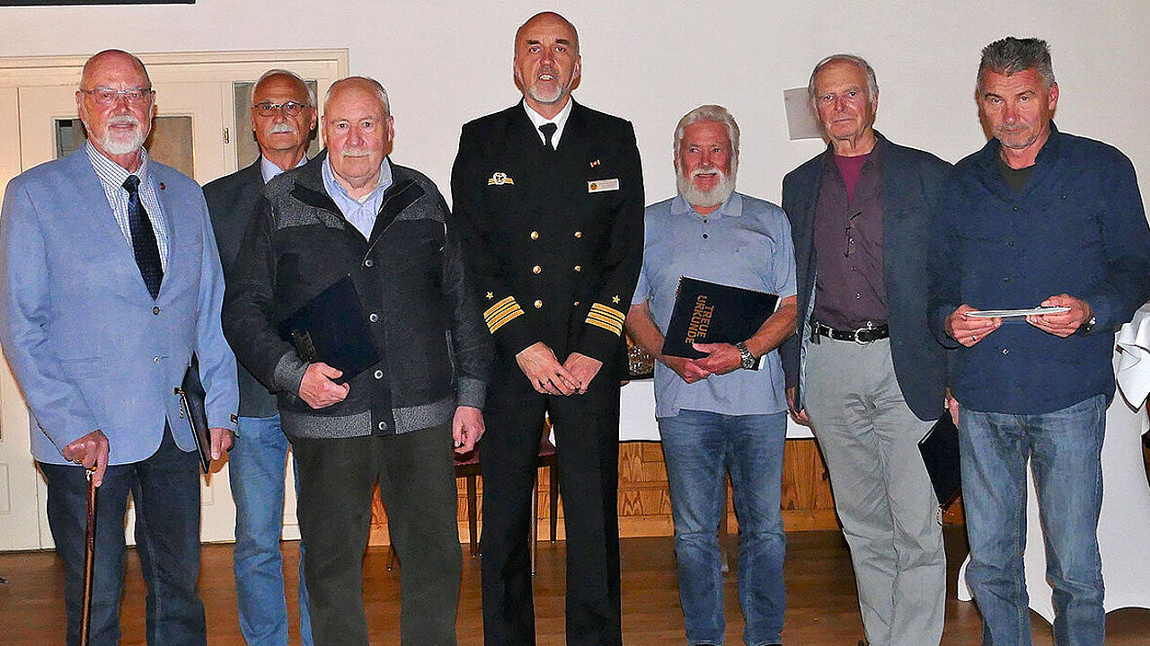 v.l.: Jahnke, Clemens, Lorbeer, Tischer, Nöthen, Müller und Trawel Foto: LV Nord/DBwV