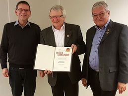 Oberstabsfeldwebel a.D. Harald Lott, Stabsfeldwebel a.D. Horst Niedermüller, Stabsfeldwebel a.D. Roland Richter (v.l.). Foto: DBwV/LV Süddeutschland