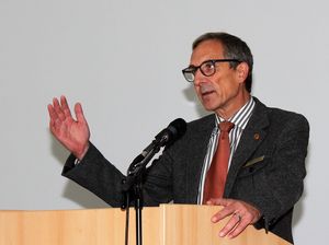 Der Landesvorsitzende Stabsfeldwebel a.D. Gerhard Stärk informierte zur aktuellen Verbandspolitik. Foto: DBwV/Kaminsky