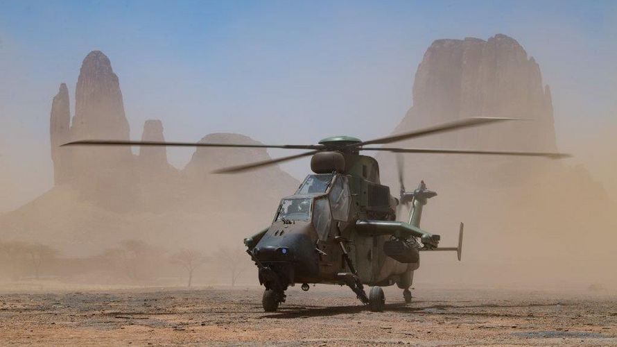 Ein französischer Kampfhubschrauber "Tiger" in Mali. Foto: État-major des armées