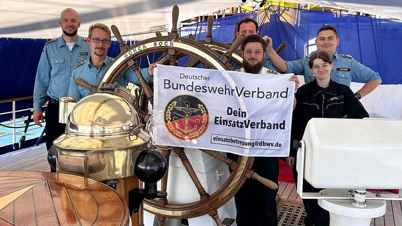„LV Nord an Bord“ mal anders. Foto: DBwV