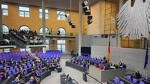 Eine Kraftanstrengung in politisch turbulenten Zeiten: Der Bundestag hat das „Artikelgesetz Zeitenwende“ beschlossen. Foto: picture alliance/dpa/Michael Kappeler