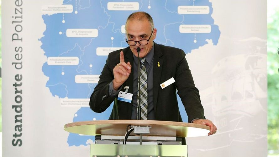 Ansprache: Jürgen Görlich, erster Stellvertreter des Bundesvorsitzenden des DBwV, war als Gastredner geladen. Foto: BfPP