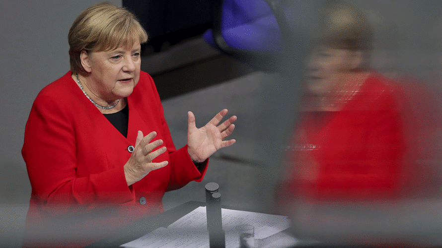 Bundeskanzlerin Angela Merkel sprach sich für mehr deutsche Verantwortung im transatlantischen Bündnis aus. Foto: picture alliance/AP Photo