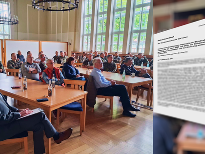 Zur VTC des DBwV zum BAlimentG– organisiert vom StoKa-Vorsitzenden, Oberstabsfeldwebel a.D. Stefan Weyer, kamen 50 interessierte Mitglieder des Standortes Sonthofen. Foto: Wolfgang Kruse