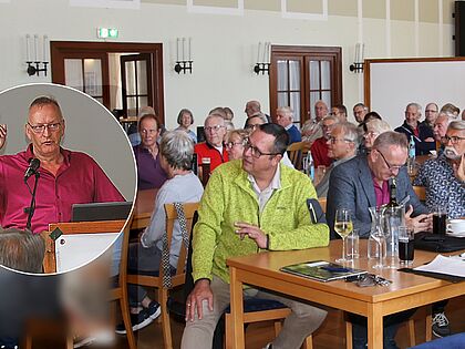 In Sonthofen informierte ERH-Vorsitzender Oberstabsfeldwebel a.D. Uwe Schenkel über aktuelle Änderungen bei Pflege und Beihilfe und berichtete aus seiner Arbeit im Bundesvorstand. Foto: Wolfgang Kruse