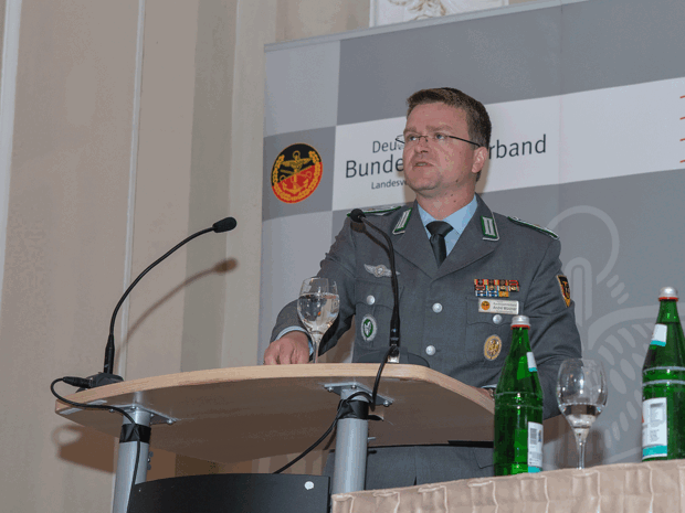 Der Bundesvorsitzende, Oberstleutnant André Wüstner. Foto: DBwV/Bombeke