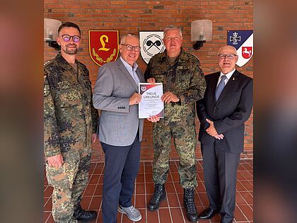 Lars Schunack (von links), Bernd Schütt, Thomas Behr und Andreas Richter. Foto: DBwV