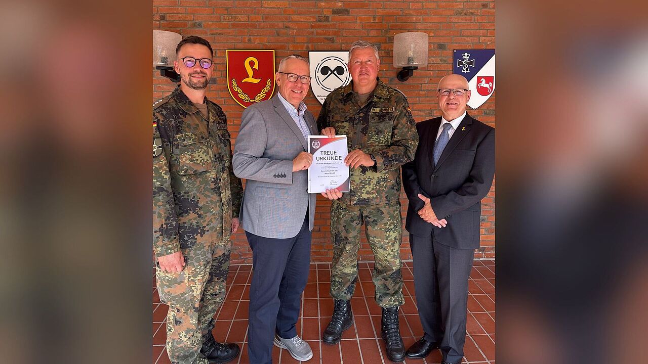 Lars Schunack (von links), Bernd Schütt, Thomas Behr und Andreas Richter. Foto: DBwV