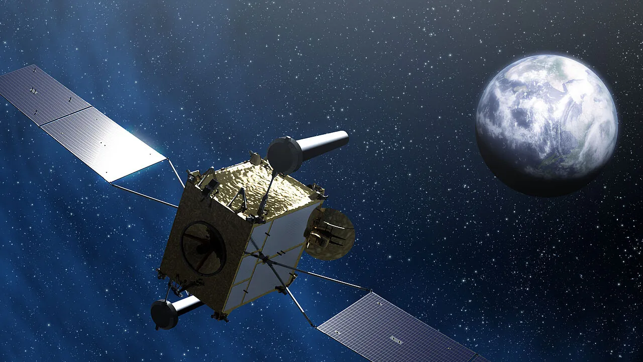 Erster Kommunikationssatellit der Bundeswehr: 2009 startete der COMSATBw ins All. Foto: dpa/Astrium GmbH