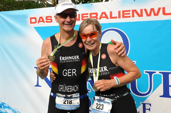 Hans-Peter Grünebach und Marianne Kräft-Grünebach waren auch im Jahr 2021 im Cross-Triathlon erfolgreich dabei. Foto: privat