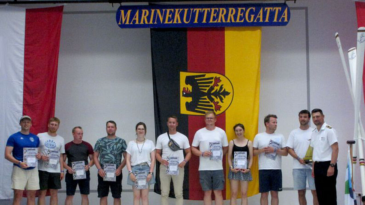 In Kiel: Die Siegerehrung nach der Regatta. Foto: LV Nord