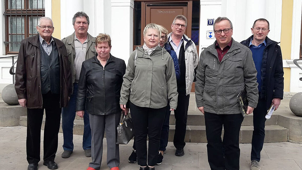 Die KERH vor dem Eingang zum Landtag. Foto: DBwV/ Peterssohn