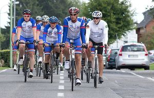 Auf ihrer dritten Etappe von Kerkrade nach Euskirchen kamen die Veteranen durch Vossenack im Hürtgenwald. Fotos: Yann Bombeke