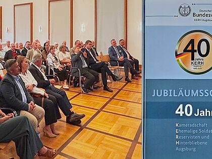 Mit einem feierlichen Festakt im historischen Augustanasaal des Annahofs hat die Kameradschaft ERH Augsburg ihr 40-jähriges Bestehen gefeiert. Foto: li