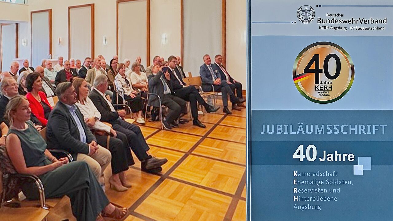 Mit einem feierlichen Festakt im historischen Augustanasaal des Annahofs hat die Kameradschaft ERH Augsburg ihr 40-jähriges Bestehen gefeiert. Foto: li