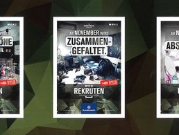 Raus aus der Komfort-Zone – das ist die Botschaft der Plakate. Teile davon sind schon auf Facebook zu sehen. Quelle: Bundeswehr