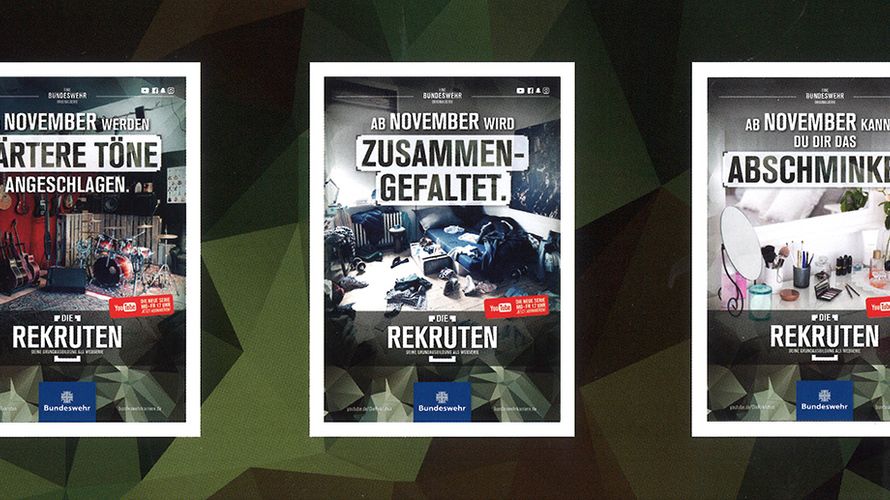 Raus aus der Komfort-Zone – das ist die Botschaft der Plakate. Teile davon sind schon auf Facebook zu sehen. Quelle: Bundeswehr