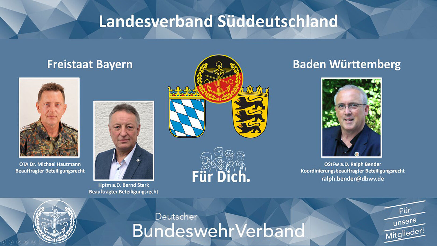 Die Beauftragten für Beteiligungsrechte des Landesverbands Süddeutschland sind Experten für Schulungen zum Beteiligungsrecht in der Bundeswehr. Foto: Bernd Stark