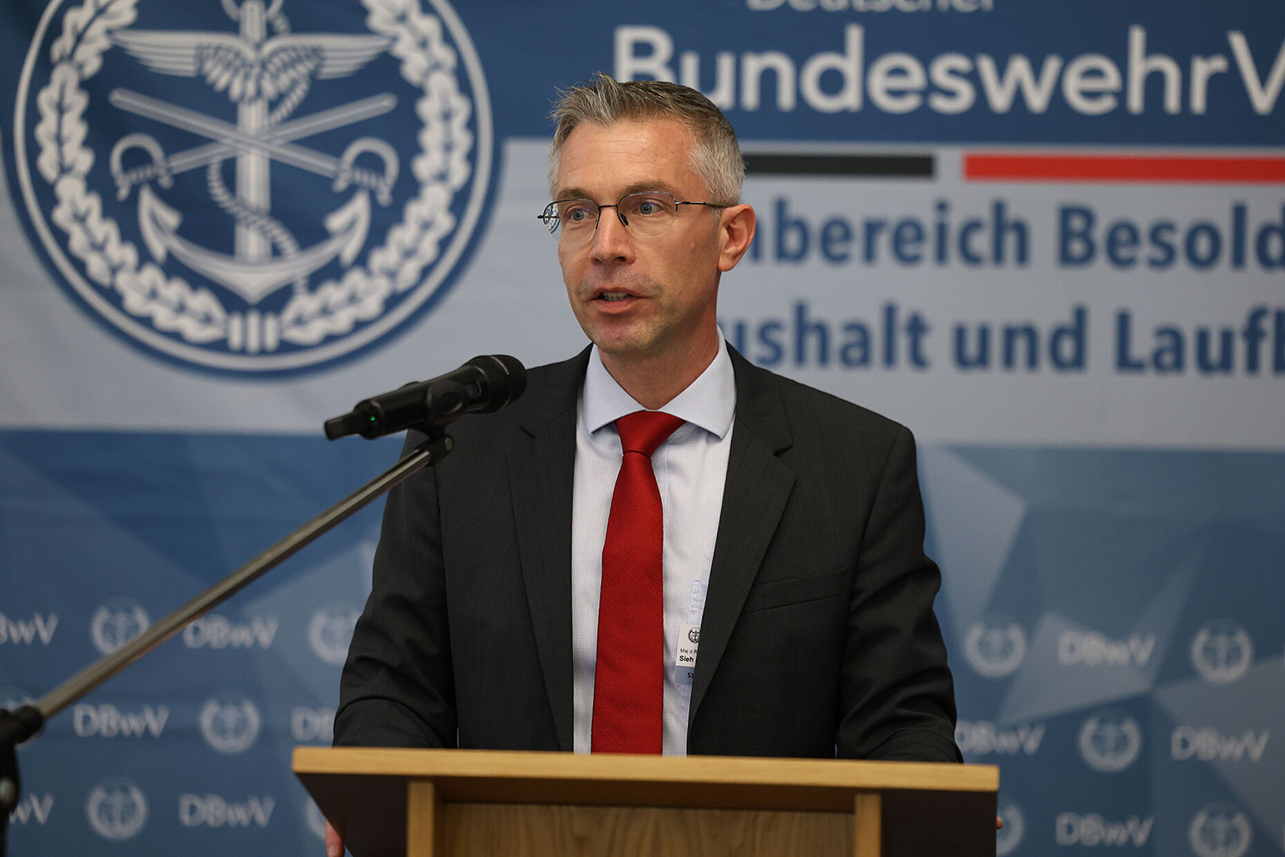 Der Justitiar des Verbandes, Major d.R. Christian Sieh. Foto: DBwV/Yann Bombeke