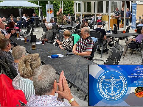 Rund 70 Ehemalige, Reservisten, Hinterbliebene und Gäste folgten der Einladung der Kameradschaft ERH Würzburg/Veitshöchheim zum Sommerfest. Foto: Harry Linke