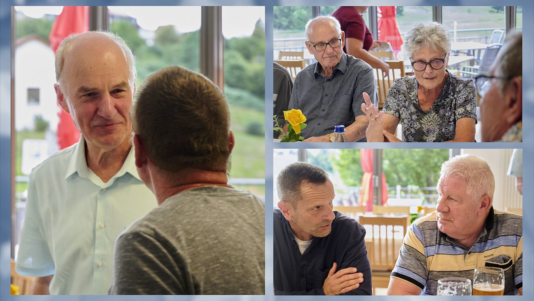 Die rege Diskussion unterstrich das große Interesse der ehemaligen Soldaten an den Veränderungen in Beschaffung und Rüstung im Zuge der Zeitenwende. Foto/Collage: Ingo Kaminsky