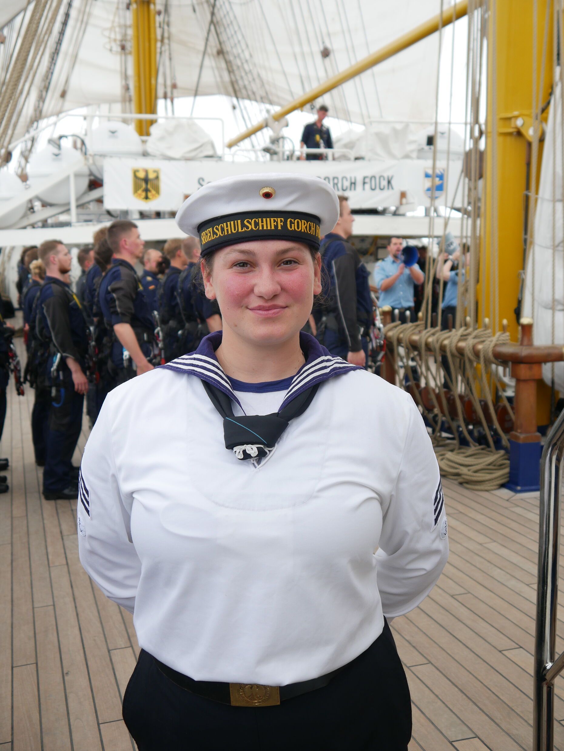 Dilara Lübke ist Mitglied im DBwV und gerne an Bord. Foto: Fritsch
