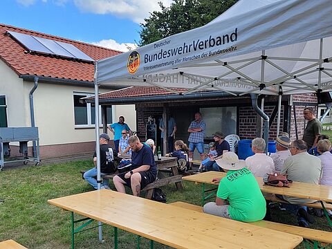 Der Vorsitzende der KERH Hagenow bei der Begrüßung der Anwesenden. Foto: Walter Trump