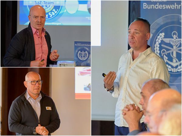 SaZ-Beauftragter Jürgen Schreier (o.l.), Dirk Meyer-Schumann von der FöG und vom Außendienst Johnny Graf (r.) boten ihre Unterstützung für die Arbeit der Vorsitzenden an. Foto: Ingo Kaminsky