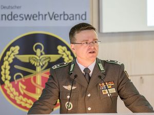 Der Bundesvorsitzende, Oberstleutnant André Wüstner. Foto: DBwV/Scheurer