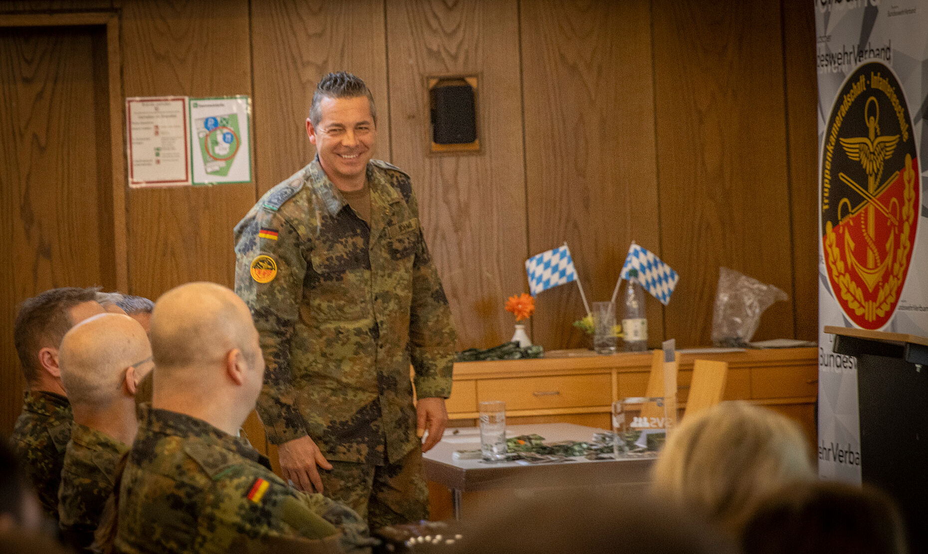 Der bisherige Stellvertreter Stabsfeldwebel Roman Böhme wurde einstimmig zum neuen Vorsitzenden gewählt. Foto: Jacqueline Danz